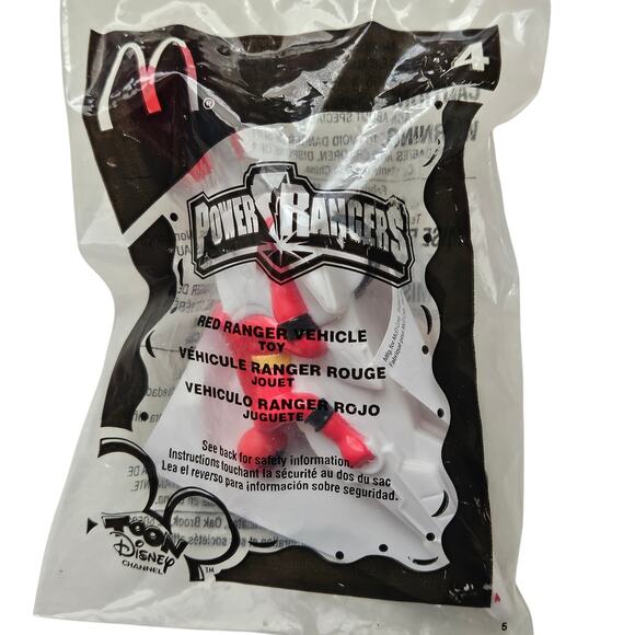 2005 McDonald Power Rangers Red Ranger Vehicle 4 New in Package - Picture 1 of 2